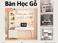 MẪU BÀN HỌC SINH CÓ GIÁ SÁCH BẰNG GỖ GIÁ RẺ - ĐẸP CHO BÉ - LẮP ĐẶT MIỄN PHÍ 