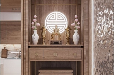 CÁCH BỐ TRÍ NỘI THẤT BÀN THỜ GIA TIÊN NĂM 2026 – CHUẨN PHONG THỦY, TINH TẾ VÀ HIỆN ĐẠI