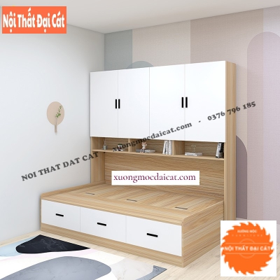 Giường trẻ em thiết kế kèm tủ GTE025