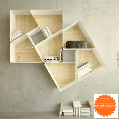 Kệ trang trí treo tường bằng gỗ KTT075