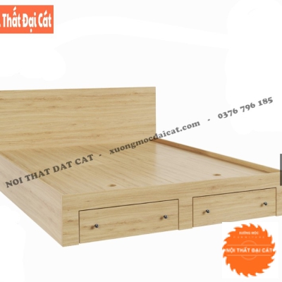 Giường ngủ gỗ có 2 hộc kéo G114