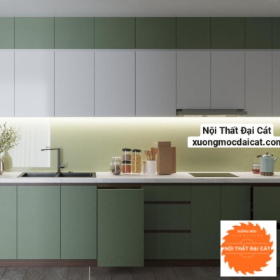 Tủ bếp màu xanh lá TB0122
