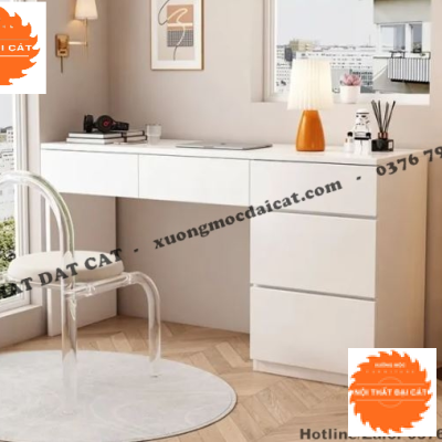 Bàn trang điểm tone trắng BTĐ096