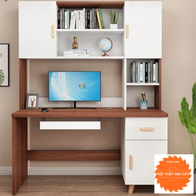 Bàn làm việc - bàn học kết hợp kệ sách BLV042
