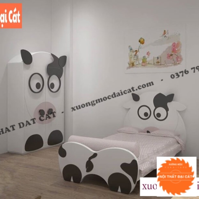 Giường ngủ hình bò sữa dễ thương GTE032