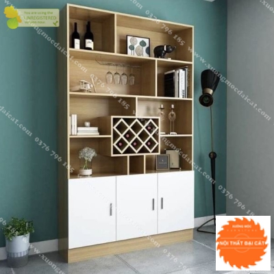 Tủ rượu gỗ thiết kế hiện đại - đa chức năng TR042