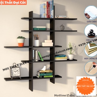 Kệ trang trí - kệ sách treo tường KTT114