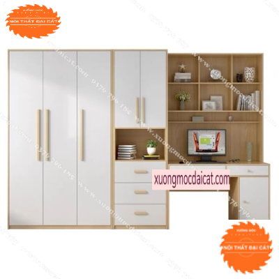 Tủ áo quần kết hợp bàn làm việc TA213