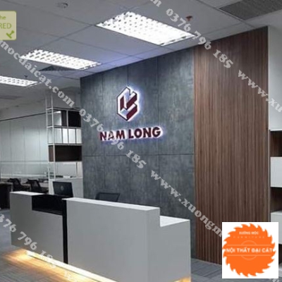 Vách logo cho quầy lễ tân MS0034