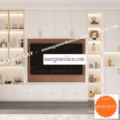 Kệ tivi hiện đại kết hợp tủ trang trí KTV065