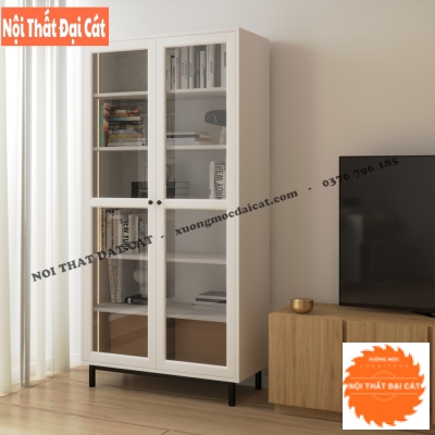 Tủ đựng sách gỗ cánh kính KS212