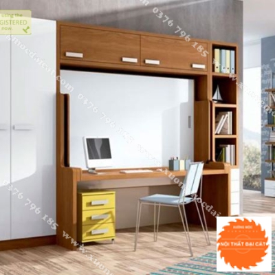 Tủ áo quần kết hợp bàn làm việc TA217