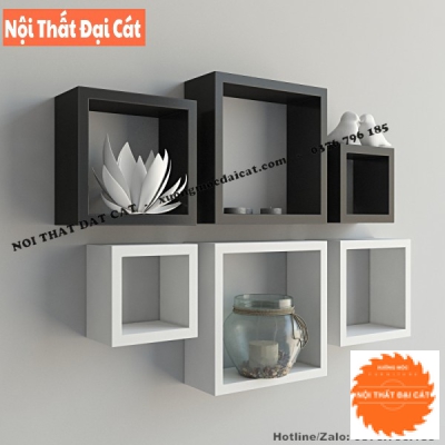 Kệ trang trí gỗ công nghiệp treo tường KTT127