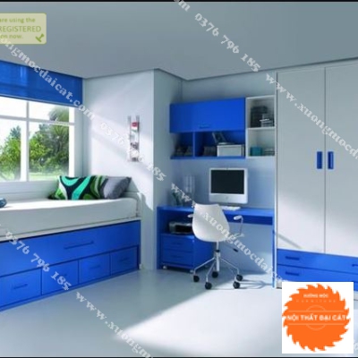 Tủ áo quần kết hợp bàn làm việc TA221