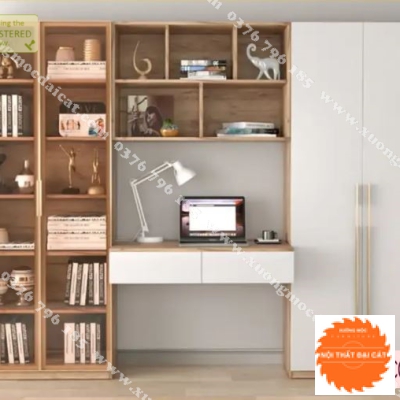 Tủ áo quần kết hợp bàn làm việc TA222
