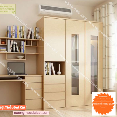 Tủ áo quần kết hợp bàn làm việc TA224
