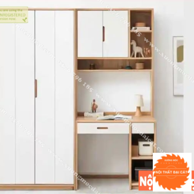 Tủ áo quần kết hợp bàn làm việc TA225