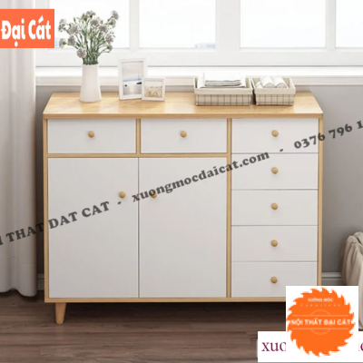 Tủ đựng đồ dáng thấp bằng gỗ TĐ095