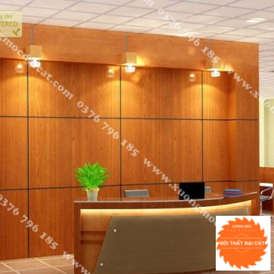 Vách logo cho quầy lễ tân MS0033
