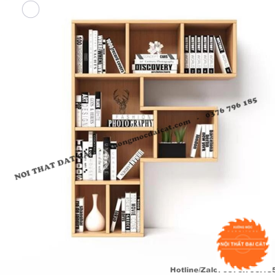Kệ sách thiết kế hình chữ F KS146