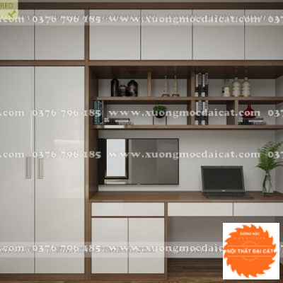 Tủ áo quần kết hợp bàn làm việc TA229
