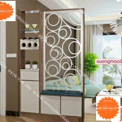 Tủ giày kèm kệ trang trí - vách ngăn TG181