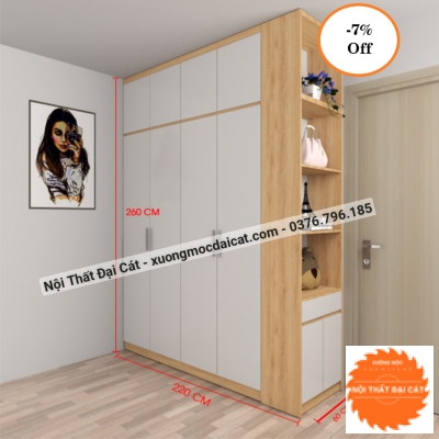 Tủ áo quần 4 cánh MS22209
