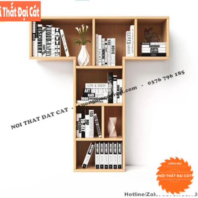 Kệ sách treo tường hình chữ T KS147