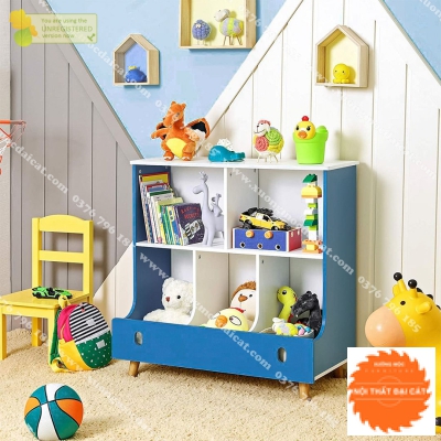 Kệ để đồ chơi màu xanh dương KĐC015