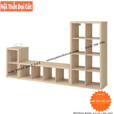Kệ gỗ trưng bày thiết kế chữ L KG036