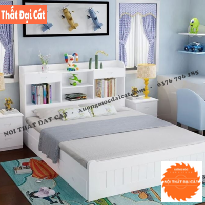 Giường có kệ đầu giường cho bé GTE035