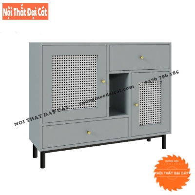 Tủ trưng bày, trang trí gỗ mây TGM008