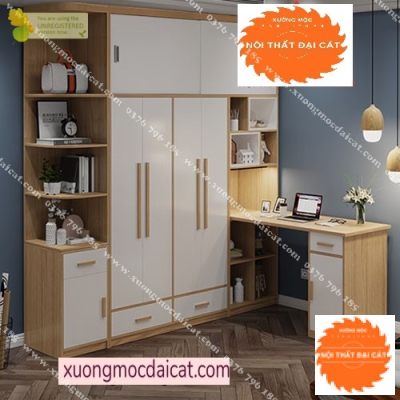 Tủ áo quần kết hợp bàn học MS22176