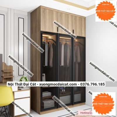 Tủ áo quần 3 cánh kính MS22219