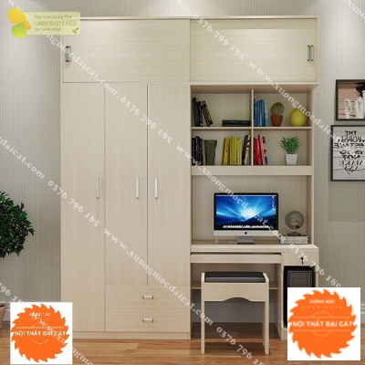 Tủ áo quần kết hợp bàn học MS22177