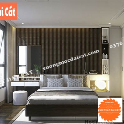 Vách ốp đầu giường gỗ công nghiệp VOĐG015
