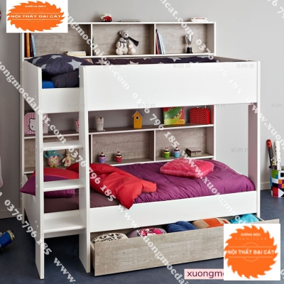Giường tầng kèm hộc kéo GT050