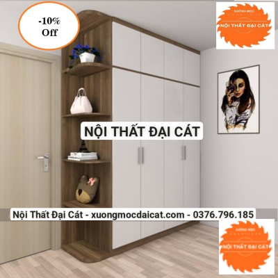 Tủ áo quần kết hợp kệ MS22224