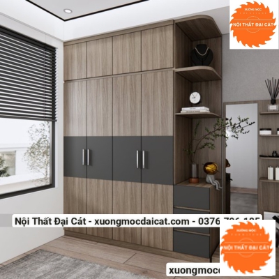 Tủ áo quần gỗ công nghiệp MS22227