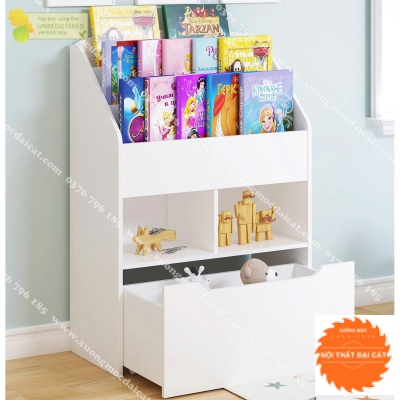 Kệ sách cho bé có hộc kéo để đồ KSTE019