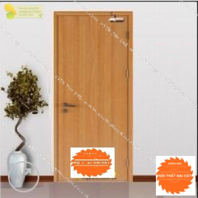 Cửa gỗ công nghiệp MDF màu sồi vàng