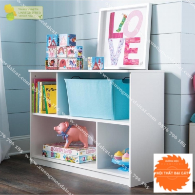 Kệ sách gỗ cho phòng ngủ của bé KSTE020