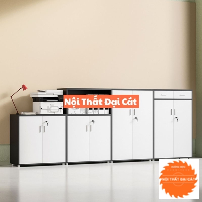 Tủ hồ sơ cánh trắng thân gỗ THST040