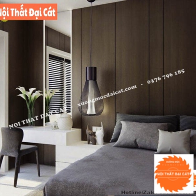 Vách ốp đầu giường gỗ cho phòng ngủ VOĐG017