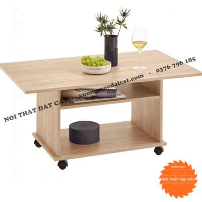 Bàn gỗ cạnh sofa có bánh xe BGS025