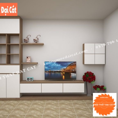 Kệ tivi kết hợp tủ kệ trang trí KKH069