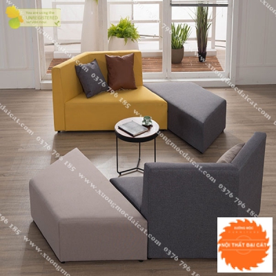 Ghế sofa bọc nỉ thiết kế trẻ trung