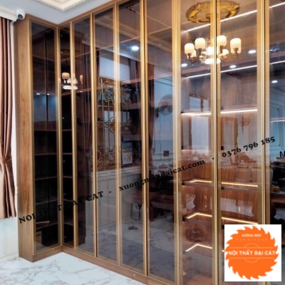 Tủ áo quần gỗ kính MS22281
