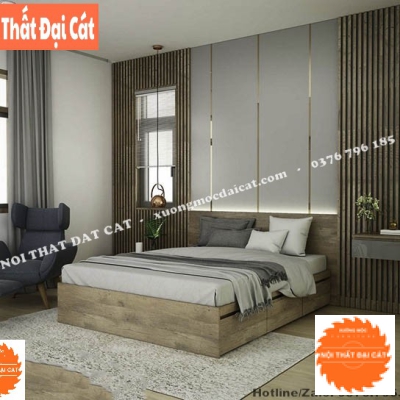 Vách ốp đầu giường gỗ kết hợp acrylic VOĐG018