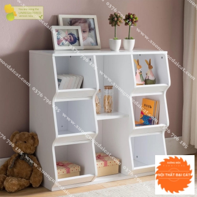 Kệ đồ chơi gỗ thiết kế nhiều ô KĐC019